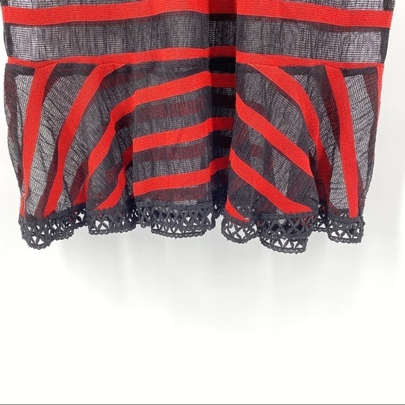 FoxieDox Cassius Maxi Dress Red Black Stripe Large - Picture 7 of 16